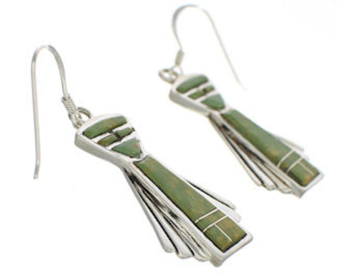 Sterling Silver Turquoise Hook Earrings Southwestern Jewelry TX26439