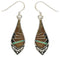 Sterling Silver Multicolor Southwestern Hook Dangle Earrings TX26443