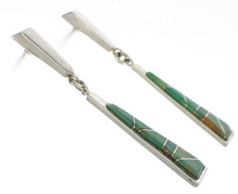 Turquoise Authentic Sterling Silver Post Dangle Earrings TX26478