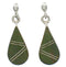 Turquoise Tear Drop Silver Southwestern Post Dangle Earrings TX26507