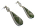 Turquoise Tear Drop Silver Southwestern Post Dangle Earrings TX26507
