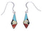 Multicolor Inlay Sterling Silver Southwest Earrings FX31203