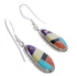 Southwest Multicolor Inlay Sterling Silver Earrings FX31207
