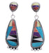 Multicolor Silver Southwest Post Dangle Earrings FX31215