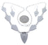 Sterling Silver Multicolor Inlay Link Necklace Earrings Set PX36957
