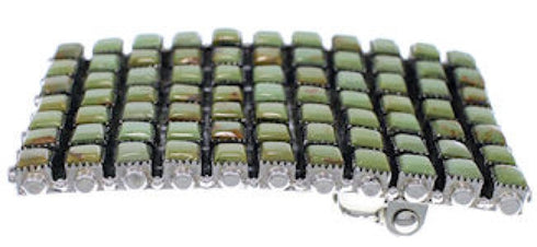 Genuine Sterling Silver And Turquoise Southwest Belt Buckle EX30154