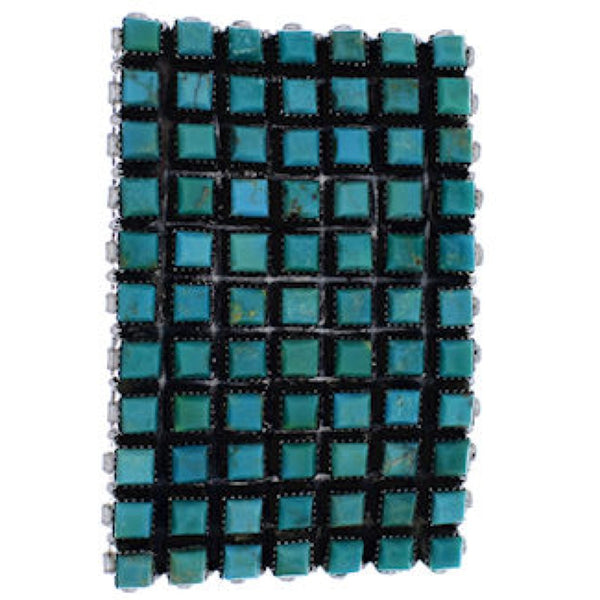 Turquoise Southwest Sterling Silver Belt Buckle EX30159