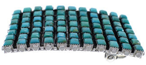 Turquoise Southwest Sterling Silver Belt Buckle EX30159
