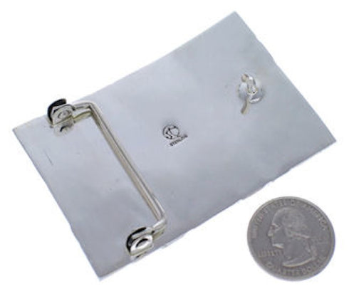 Turquoise Jewelry Southwestern Sterling Silver Belt Buckle EX30177