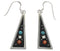 Southwestern Sterling Silver Multicolor Hook Dangle Earrings AX49245