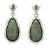 Sterling Silver Turquoise Inlay Southwest Post Dangle Earrings EX24814