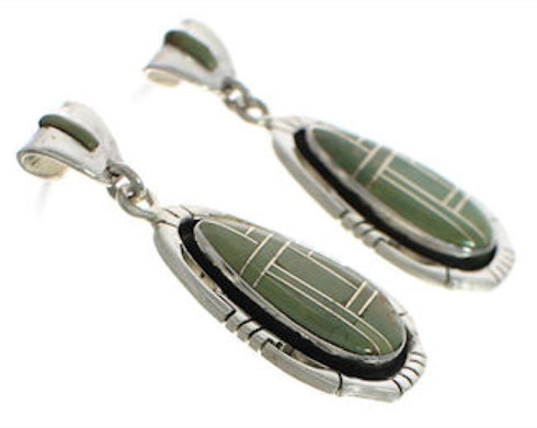 Southwest Turquoise Inlay Jewelry Post Dangle Earrings EX24823