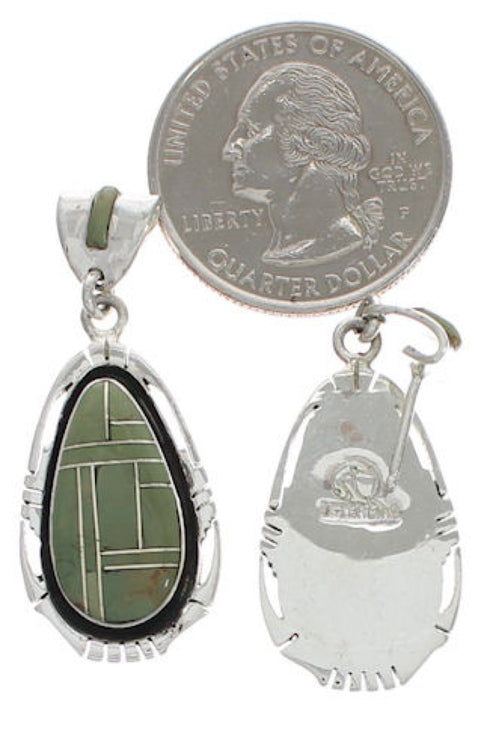 Southwest Turquoise Inlay Jewelry Post Dangle Earrings EX24823