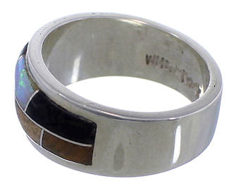 Multicolor Inlay Whiterock Rocky Trails Ring Size 6-3/4 EX43787