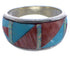 Sterling Silver Multicolor WhiteRock Wild Fire Ring Size 7-1/2 TX43660