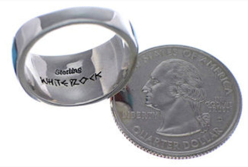 Sterling Silver Multicolor WhiteRock Wild Fire Ring Size 7-1/2 TX43660