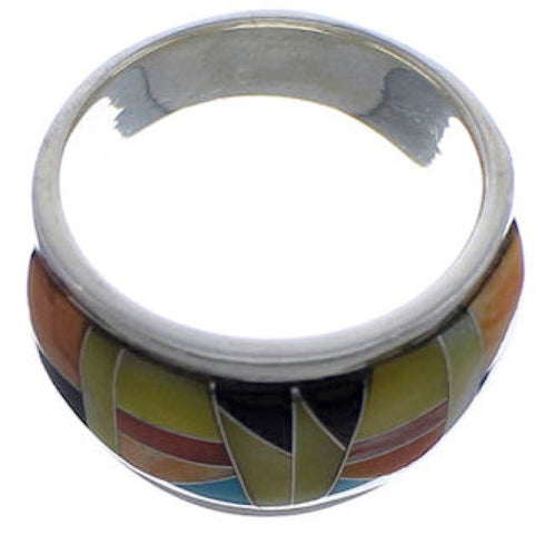 Sunset WhiteRock Sterling Silver Multicolor Ring Size 5-1/2 TX43727