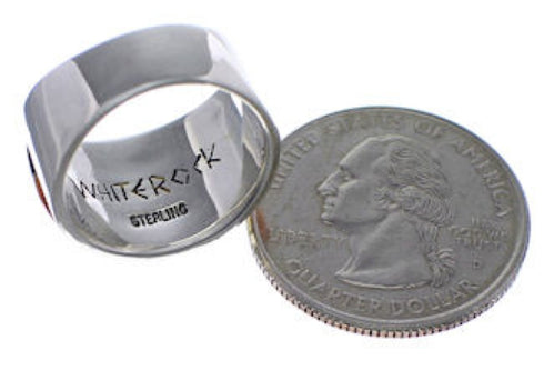 Sunset WhiteRock Sterling Silver Multicolor Ring Size 5-1/2 TX43727