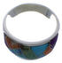 Sunrise WhiteRock Multicolor Inlay Silver Ring Size 8-1/4 TX43816