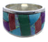 Sunrise WhiteRock Multicolor Silver Ring Size 6-1/2 TX43819