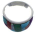 Sunrise WhiteRock Multicolor Silver Ring Size 6-1/2 TX43819