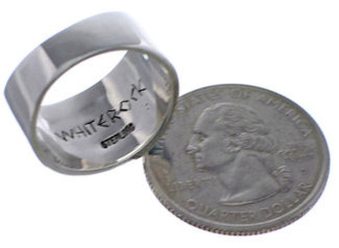 Sunrise WhiteRock Multicolor Silver Ring Size 6-1/2 TX43819