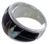 WhiteRock Rocky Trails Multicolor Inlay Silver Ring Size 5-3/4 TX43888