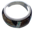 WhiteRock Rocky Trails Multicolor Inlay Silver Ring Size 5-3/4 TX43888