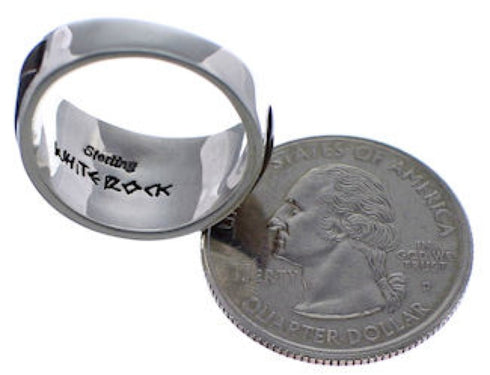 WhiteRock Multicolor Sterling Silver Ring Size 7-1/2 TX43891