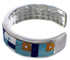 Multicolor Inlay Sterling Silver Jewelry Cuff Bracelet MX28100