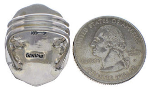 Magenta Turquoise Silver Jewelry Ring Size 6-1/4 PX43857