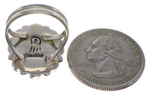 Mojave Turquoise Jewelry Silver Ring Size 5-3/4 PX43865