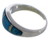 Southwest Turquoise And Opal Sterling Silver Ring Size 6 CX48418
