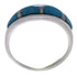 Southwest Turquoise And Opal Sterling Silver Ring Size 6 CX48418