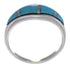 Turquoise Opal Inlay Sterling Silver Southwest Ring Size 7-3/4 CX48423