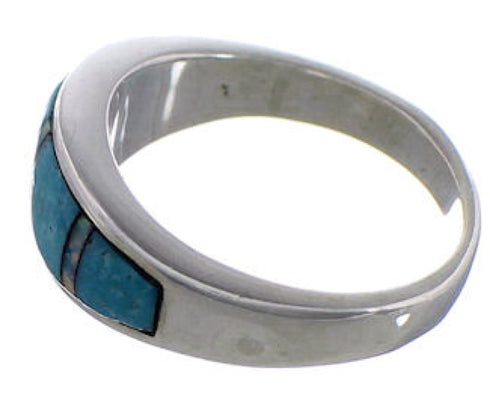 Southwestern Sterling Silver Opal Turquoise Ring Size 4-3/4 CX48428