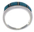Sterling Silver Turquoise Opal Southwestern Ring Size 7-1/2 CX48433