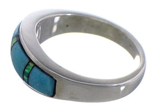 Turquoise Opal Sterling Silver Southwestern Ring Size 4-3/4 CX48435