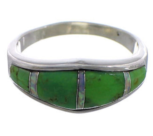Sterling Silver Mojave Turquoise Opal Southwestern Ring Size 5 CX48441