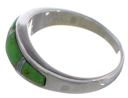 Sterling Silver Mojave Turquoise Opal Southwestern Ring Size 5 CX48441