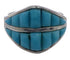 Southwestern Turquoise Sterling Silver Ring Size 7 EX50649