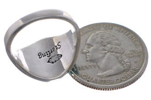 Turquoise Sterling Silver Southwest Ring Size 6-1/4 EX50645