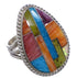 Multicolor Southwest Sterling Silver Ring Size 5-3/4 EX50750
