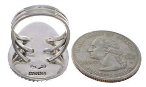 Multicolor Southwestern Sterling Silver Ring Size 5-3/4 EX50754