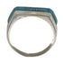 Southwestern Turquoise Sterling Silver Ring Size 6-1/2 CX52064