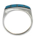 Sterling Silver Southwestern Turquoise Inlay Ring Size 5-3/4 CX52072