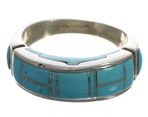 Turquoise Genuine Sterling Silver Southwestern Ring Size 8-3/4 CX52082