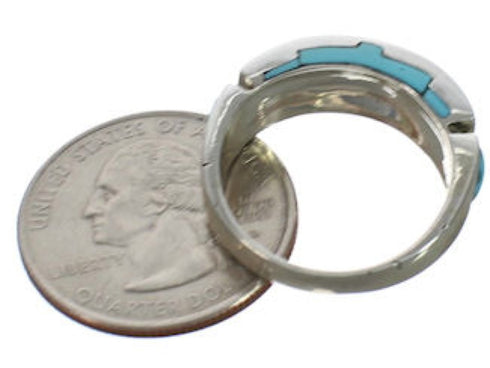 Turquoise Genuine Sterling Silver Southwestern Ring Size 8-3/4 CX52082