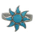 Turquoise Southwest Sun Silver Ring Size 7-1/2 CX52093