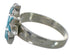 Turquoise Southwest Sun Silver Ring Size 7-1/2 CX52093